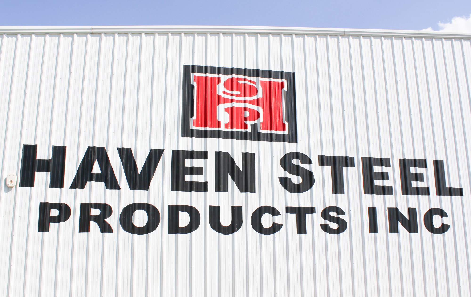 Haven Steel Products sign on the Kansas plant