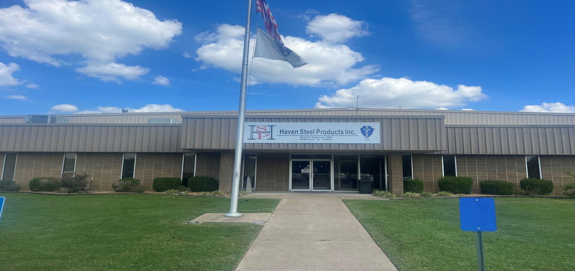 Front entrance of the McKenzie, Tennessee plant