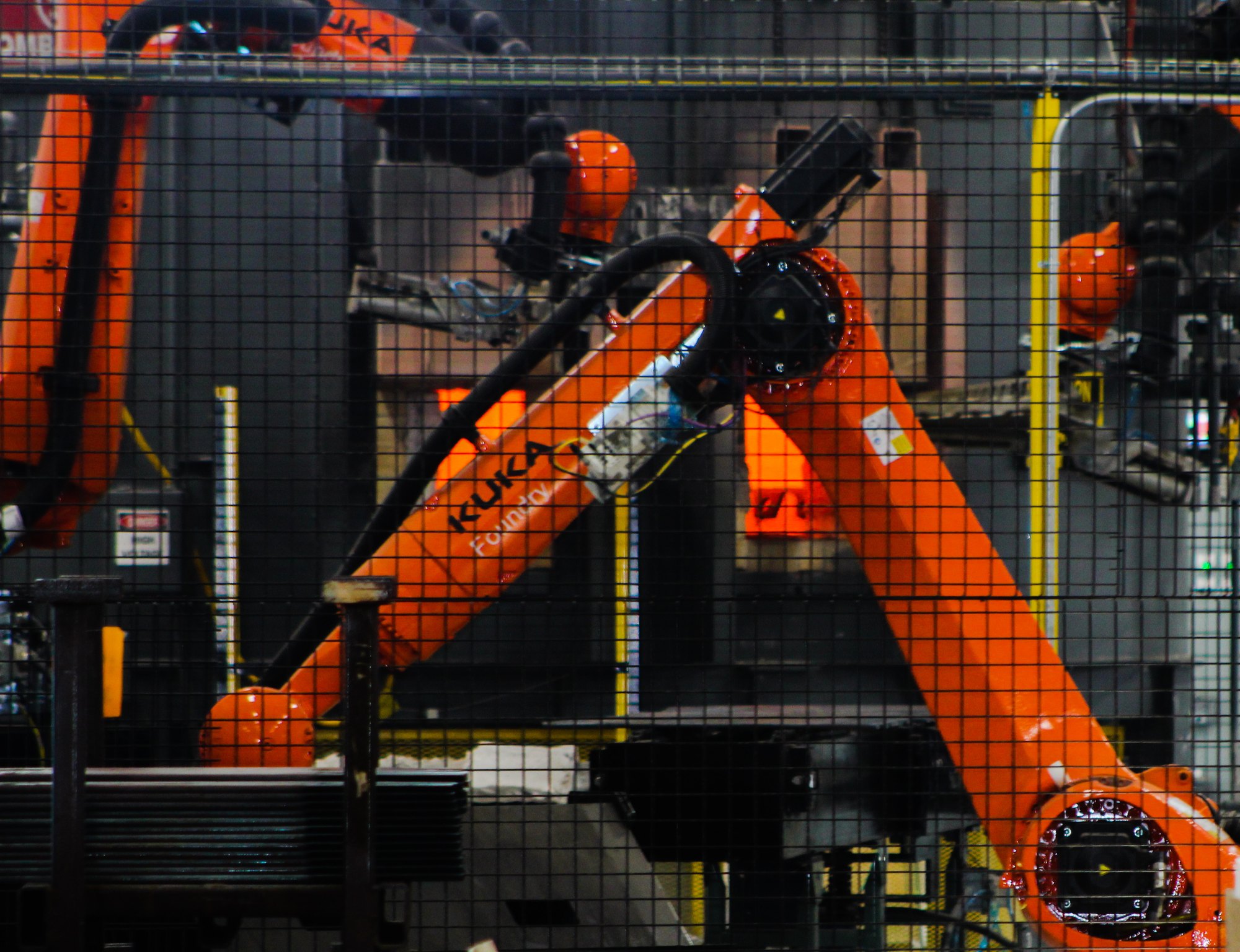 Kuka robots on the Haven Steel production line