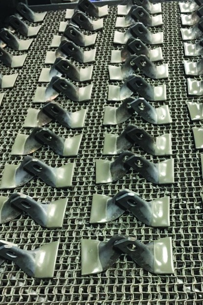 Cup knives coming off the UTC coating line